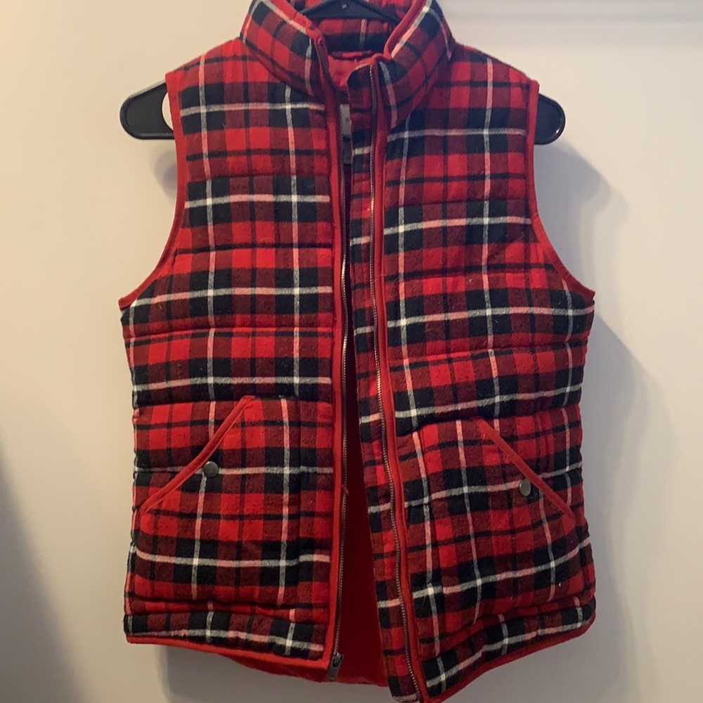 Red Plaid vest